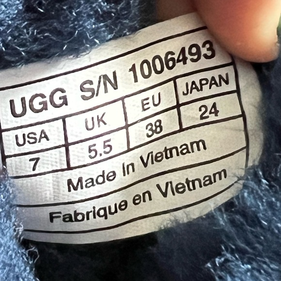 EUC UGG Selene Bailey Bow Nautical Rope navy blue boots sz 7 - Picture 10 of 10